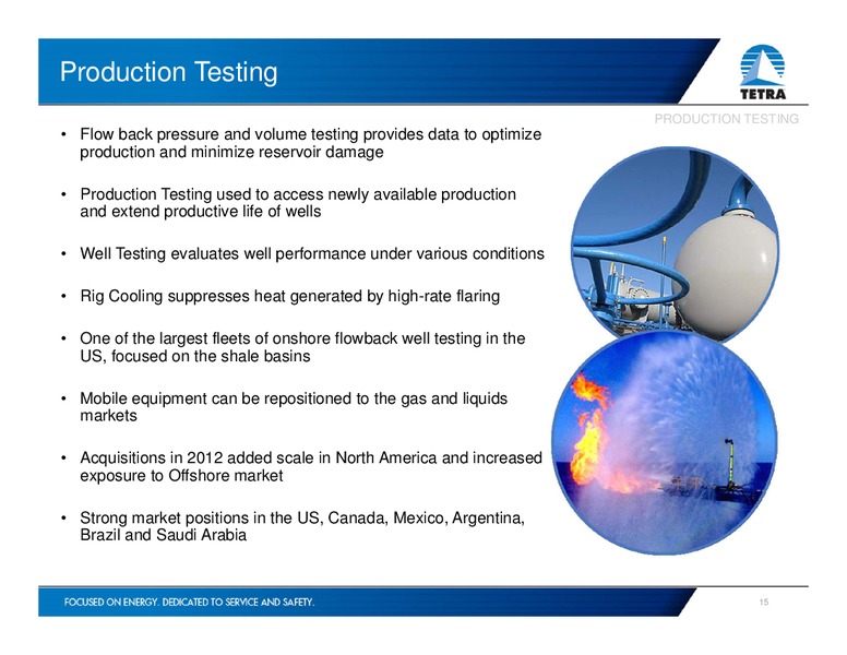 INVESTOR PRESENTATION – Tetra Technologies Inc. – slide 14