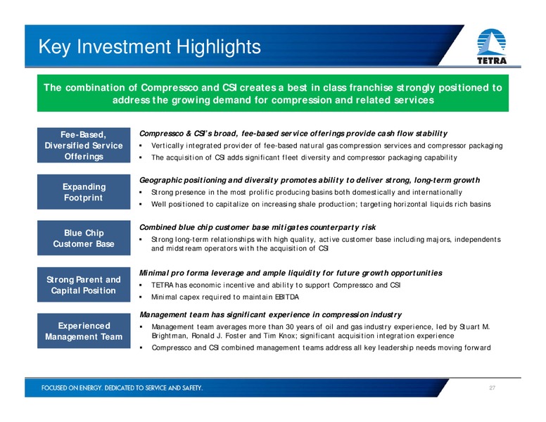 INVESTOR PRESENTATION – Tetra Technologies Inc. – slide 26