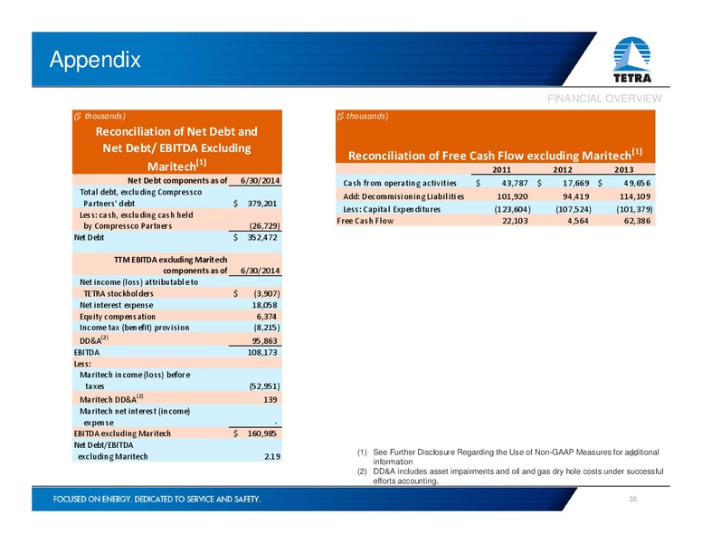 INVESTOR PRESENTATION – Tetra Technologies Inc. – slide 34