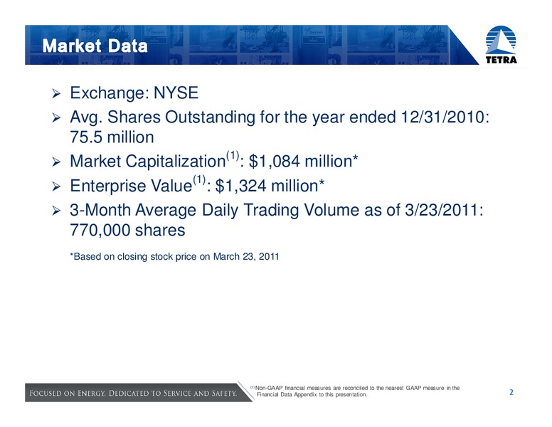 HOWARD WEIL 39TH ANNUAL ENERGY CONFERENCE – Tetra Technologies Inc. – slide 2