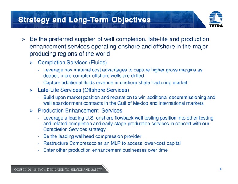 HOWARD WEIL 39TH ANNUAL ENERGY CONFERENCE – Tetra Technologies Inc. – slide 4