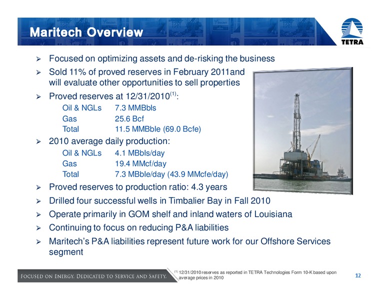 HOWARD WEIL 39TH ANNUAL ENERGY CONFERENCE – Tetra Technologies Inc. – slide 12