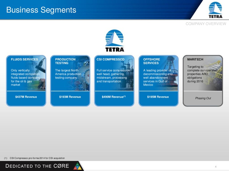 HOWARD WEIL INVESTOR PRESENTATION – Tetra Technologies Inc. – slide 3