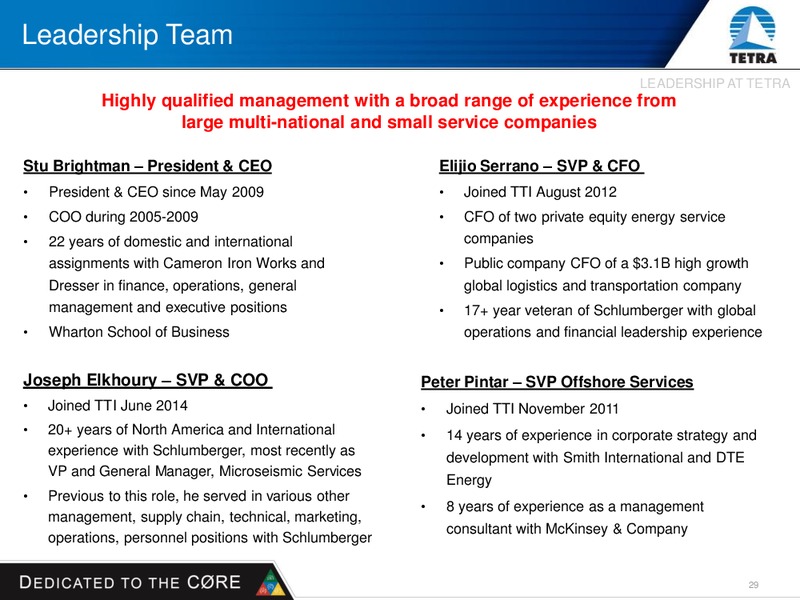 HOWARD WEIL INVESTOR PRESENTATION – Tetra Technologies Inc. – slide 28