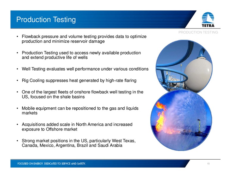 INVESTOR PRESENTATION – Tetra Technologies Inc. – slide 14