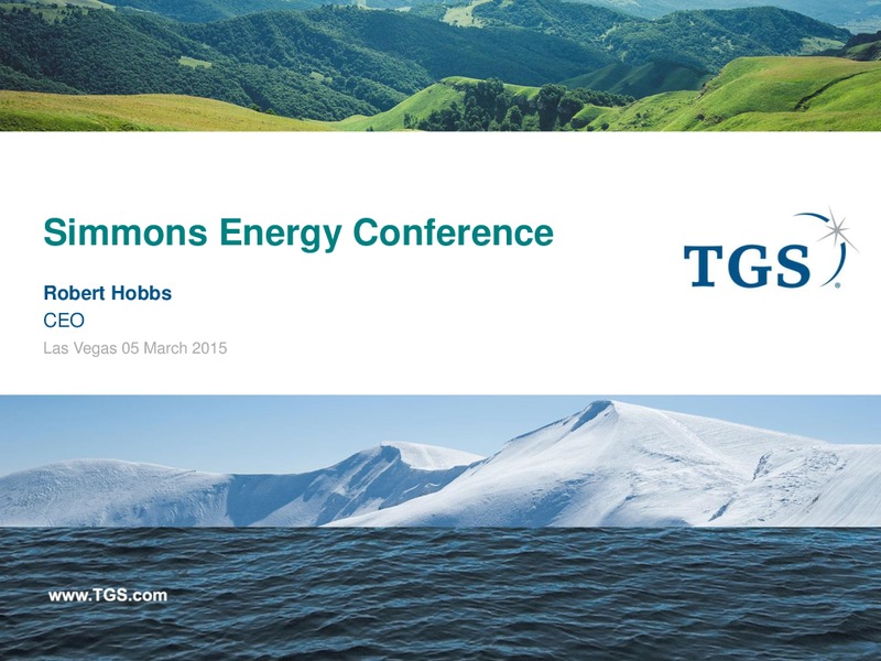 Simmons Energy Conference – TGS – slide 1