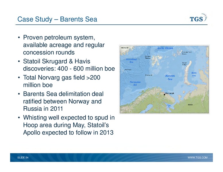 Capital Markets Day – TGS – slide 54