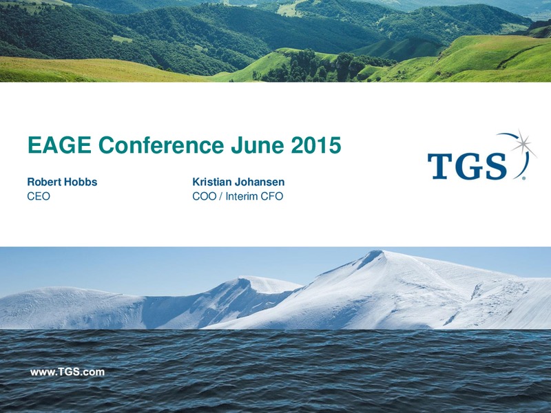 EAGE Conference – TGS – slide 1