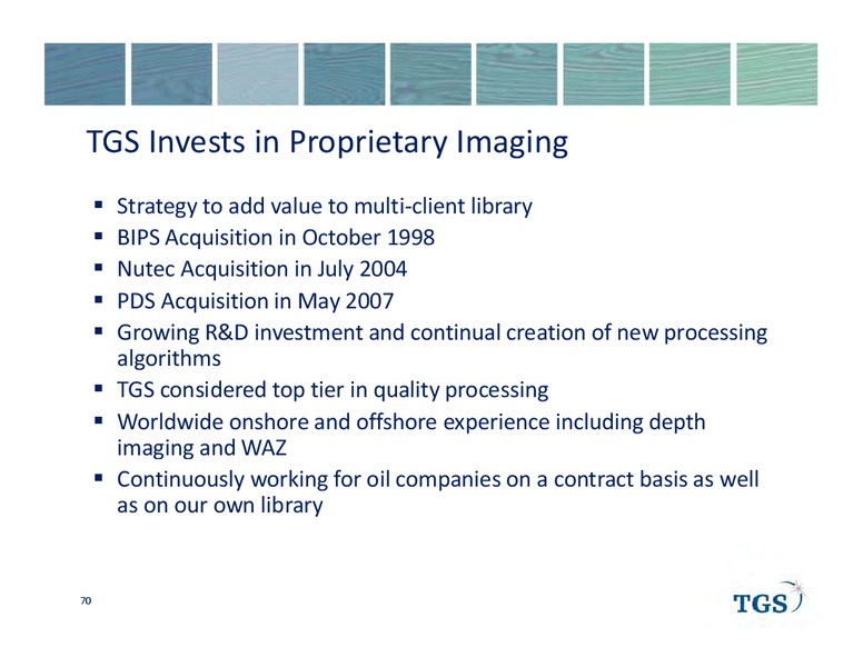 CAPITAL MARKETS DAY – TGS – slide 69