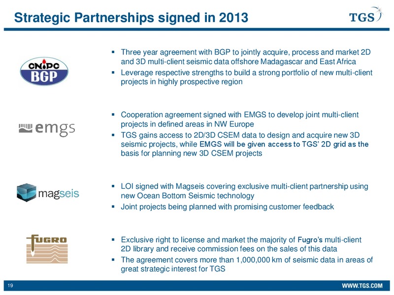 PARETO OIL & OFFSHORE CONFERENCE – TGS – slide 19