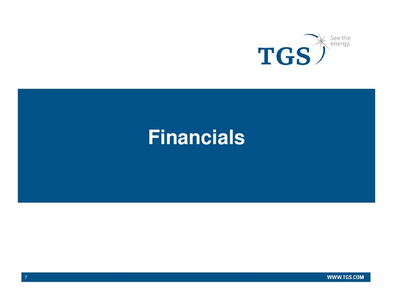 PARETO SECURITIES OIL & OFFSHORE CONFERENCE – TGS – slide 6