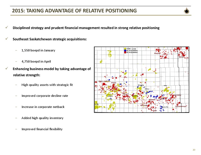 May 2015 Corporate Presentation – TORC Oil & Gas Ltd. – slide 18