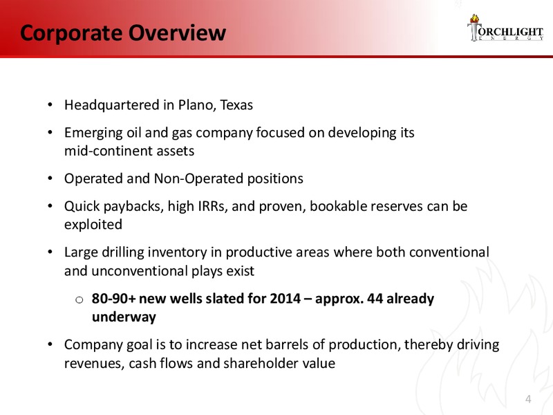 INVESTOR PRESENTAION – Torchlight Energy Resources, Inc. – slide 3