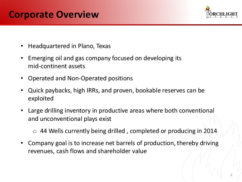 INVESTOR PRESENTAION – Torchlight Energy Resources, Inc. – slide 3