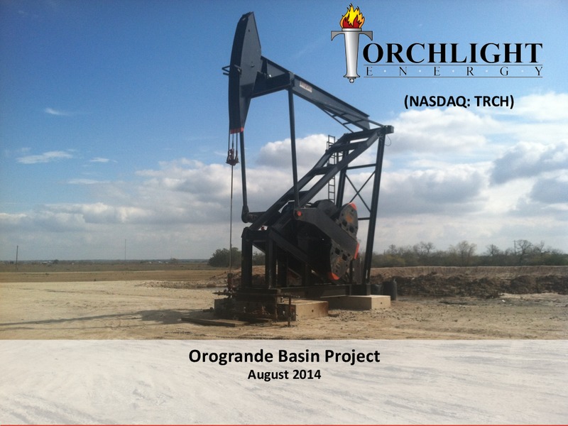 Orogrande Basin Project – Torchlight Energy Resources, Inc. – slide 1