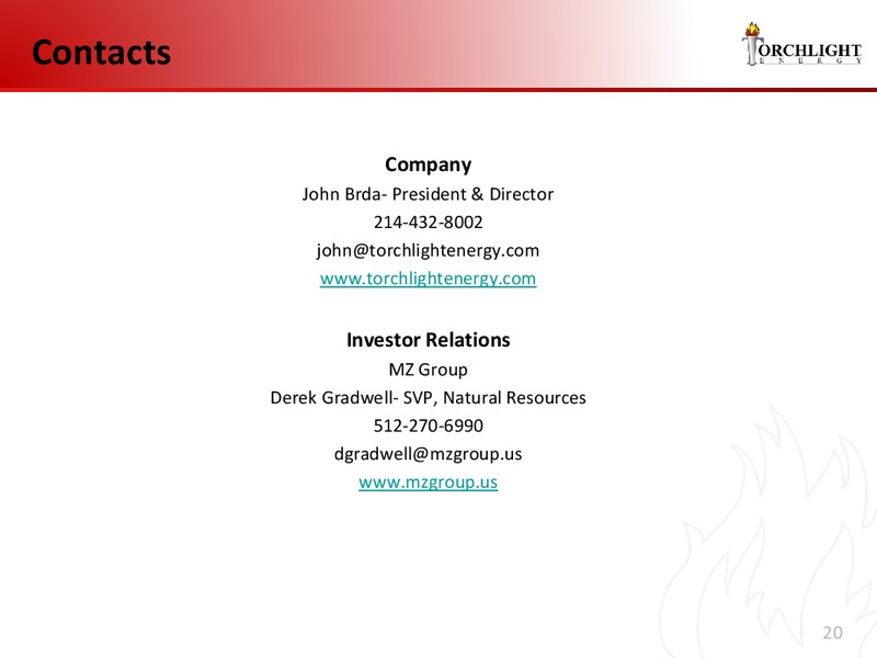 Investor Presentation – Torchlight Energy Resources, Inc. – slide 18
