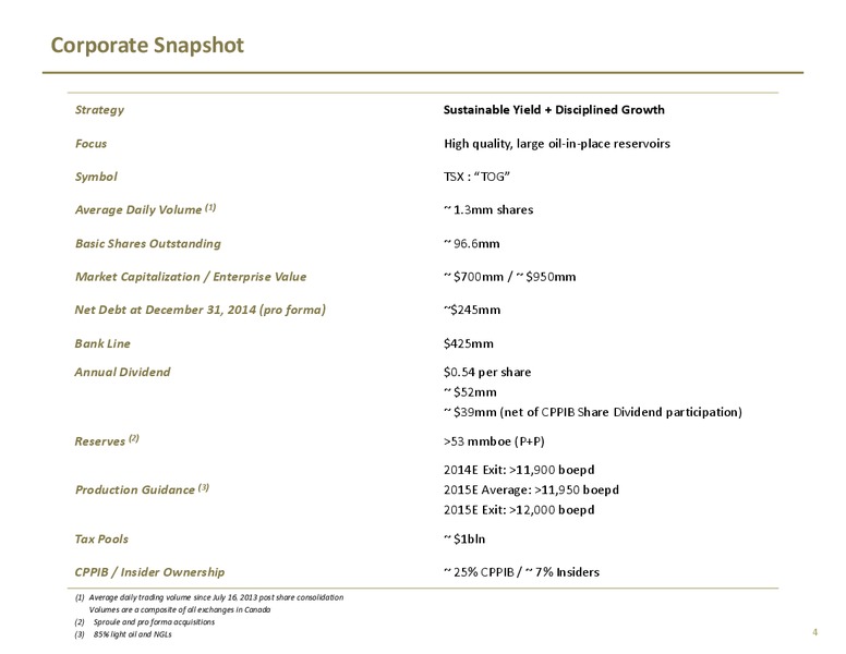 INVESTOR PRESENTATION – TORC Oil & Gas Ltd. – slide 2