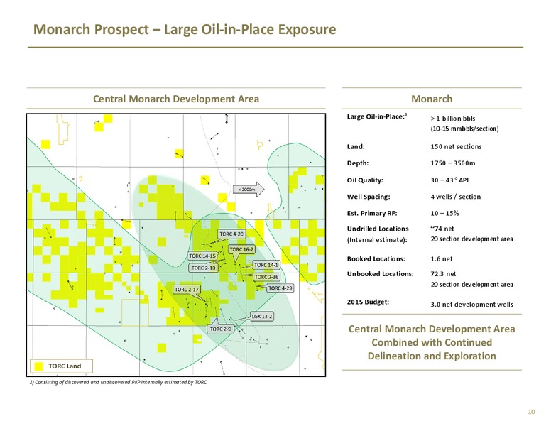 INVESTOR PRESENTATION – TORC Oil & Gas Ltd. – slide 10