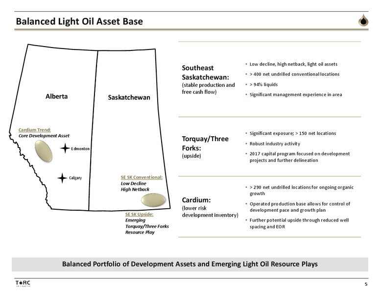 January 2017 Investor Presentation – TORC Oil & Gas Ltd. – slide 5