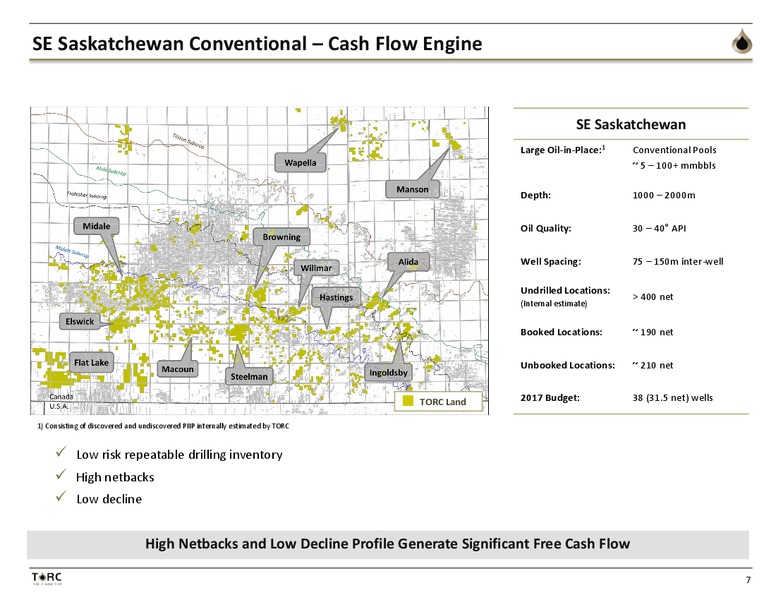January 2017 Investor Presentation – TORC Oil & Gas Ltd. – slide 7