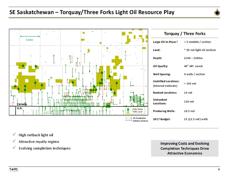 January 2017 Investor Presentation – TORC Oil & Gas Ltd. – slide 9