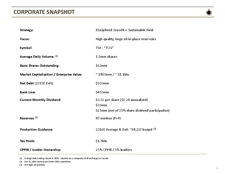 February 2016 Investor Presentation – TORC Oil & Gas Ltd. – slide 2