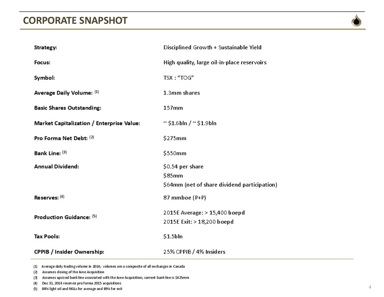 June 2015 Corporate Presentation – TORC Oil & Gas Ltd. – slide 2
