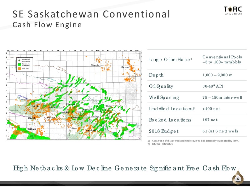 August 2018 Corporate Presentation – TORC Oil & Gas Ltd. – slide 6