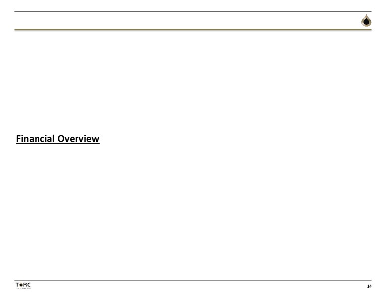 August 2016 Corporate Presentation – TORC Oil & Gas Ltd. – slide 14
