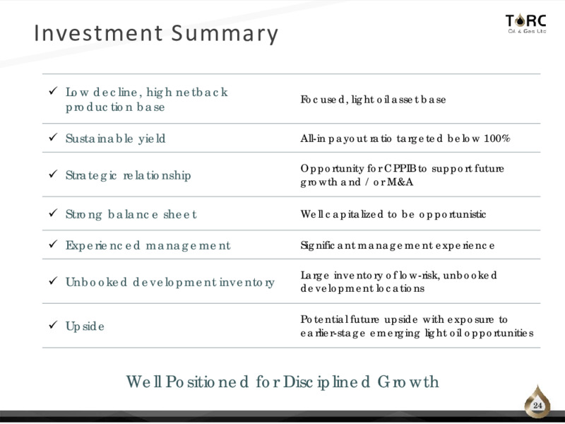 Q3 2020 Earnings Presentation – TORC Oil & Gas Ltd. – slide 24