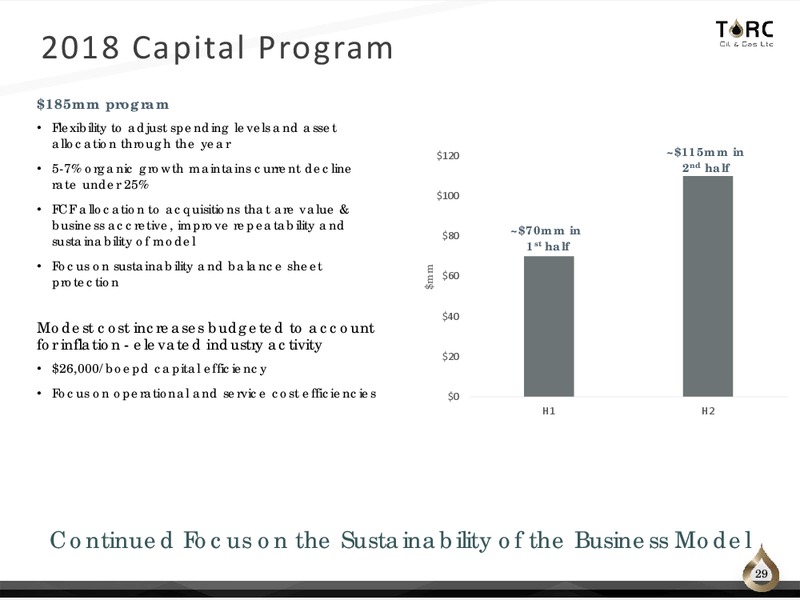 Corporate Presentation – TORC Oil & Gas Ltd. – slide 29