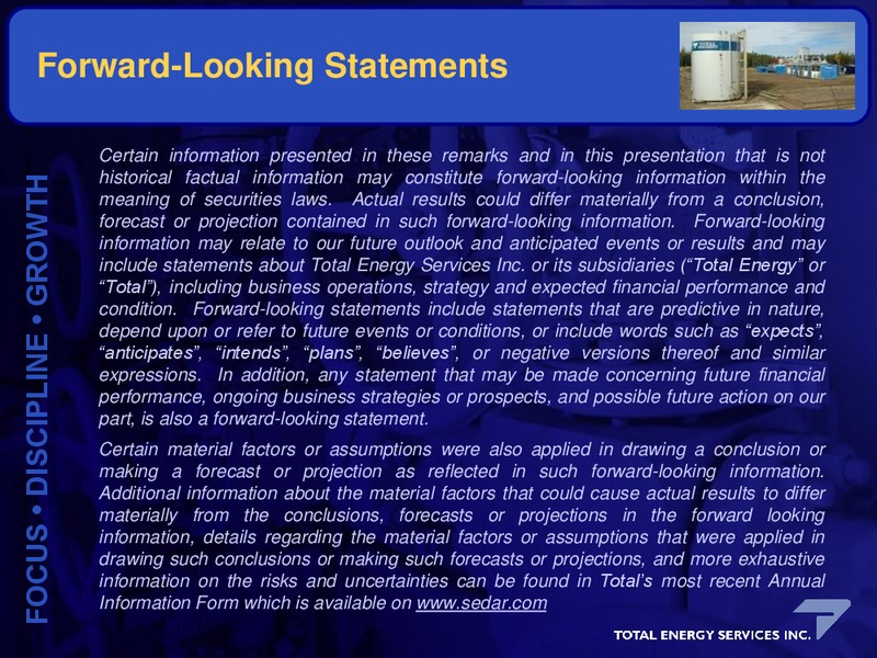 Annual and Special Meeting of Shareholders – Total Energy Services Inc. – slide 2
