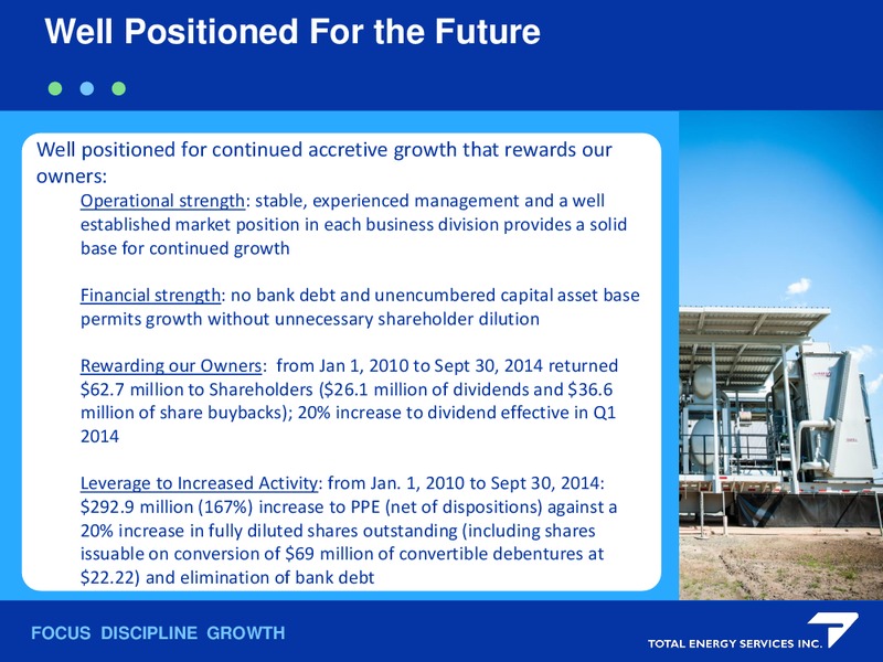 FirstEnergy Capital – Total Energy Services Inc. – slide 28