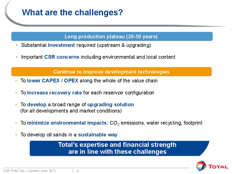 JUNE 2012 CORPORATE PRESENTATION – Total SA – slide 9