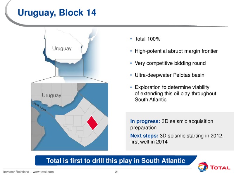2012 INVESTORS DAY – Total SA – slide 21