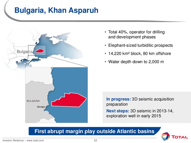 2012 INVESTORS DAY – Total SA – slide 22