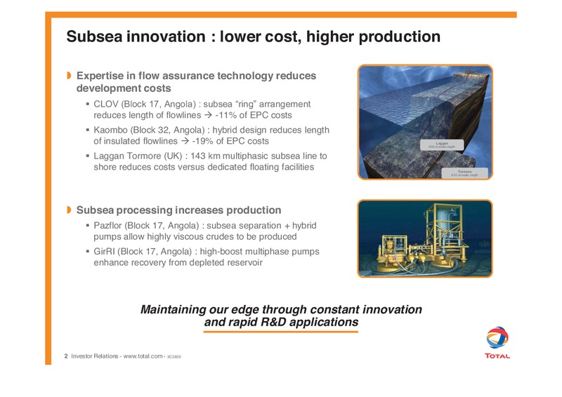E&P DEVELOPMENT – Total SA – slide 3