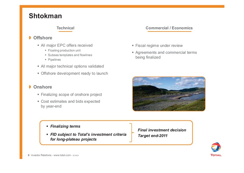 SEPTEMBER 2011 INVESTOR PRESENTATION – Total SA – slide 7