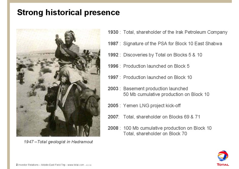 NOVEMBER 2008 CORPORATE PRESENTATION – Total SA – slide 3