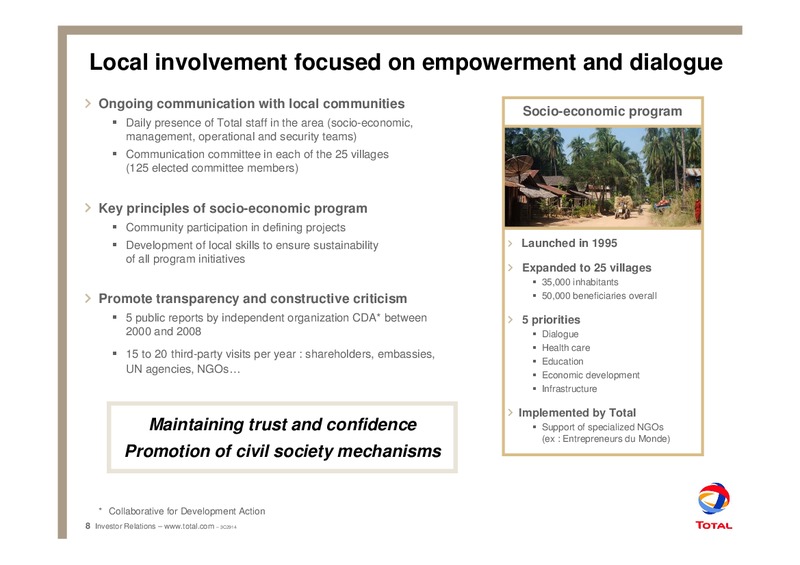 NOVEMBER 2009 CORPORATE PRESENTATION – Total SA – slide 10