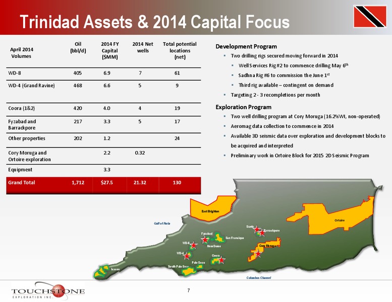 INVESTOR PRESENTATION – Touchstone Exploration Inc. – slide 6
