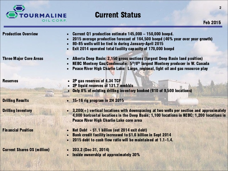Corporate Presentation – Tourmaline Oil Corp. – slide 2
