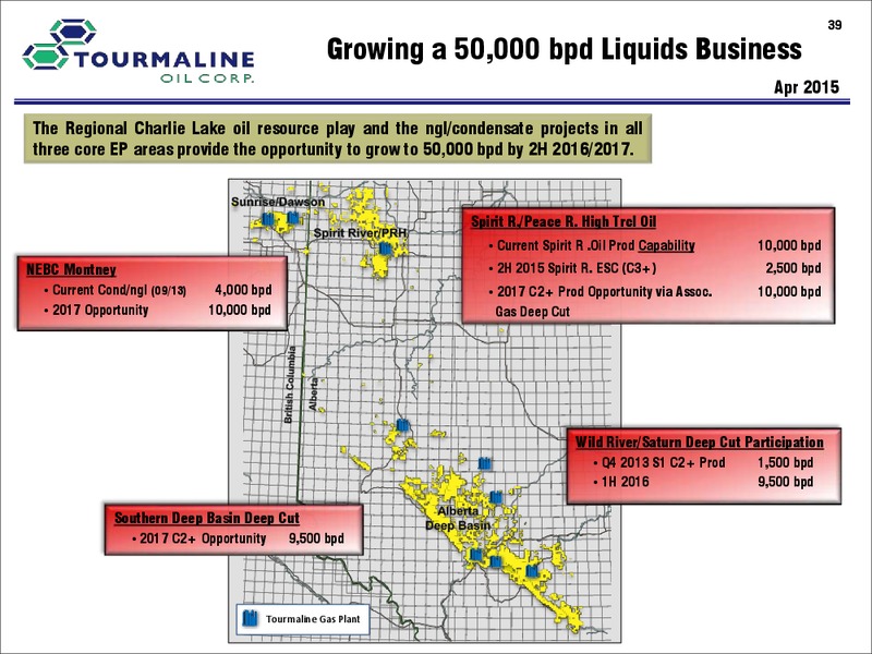 MAY 2015 CORPORATE PRESENTATION – Tourmaline Oil Corp. – slide 39