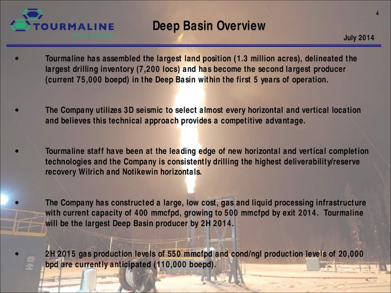 Tournaline Oil Corp Corporation Presentation – Tourmaline Oil Corp. – slide 4
