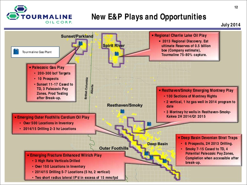 CORPORATE PRESENTATION – Tourmaline Oil Corp. – slide 12