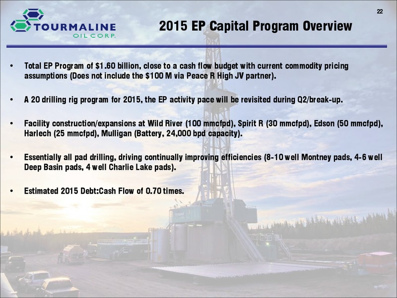 CORPORATE PRESENTATION – Tourmaline Oil Corp. – slide 22