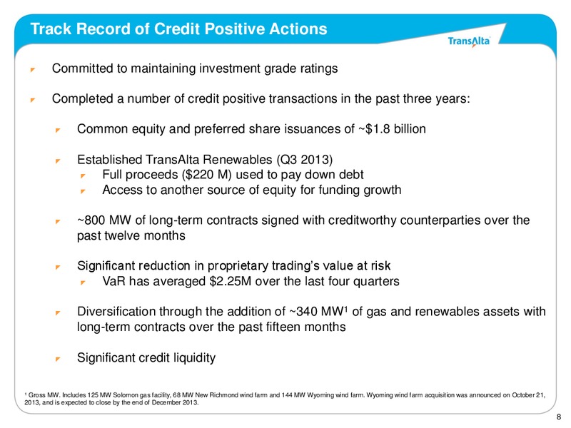 Debt Investor Meeting – Transalta Corp. – slide 7