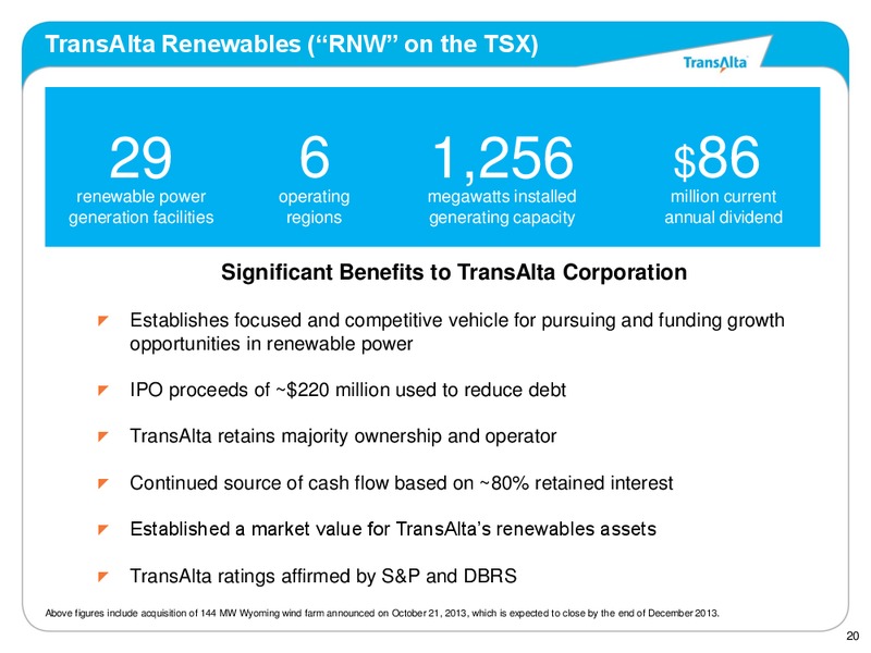 Debt Investor Meeting – Transalta Corp. – slide 19