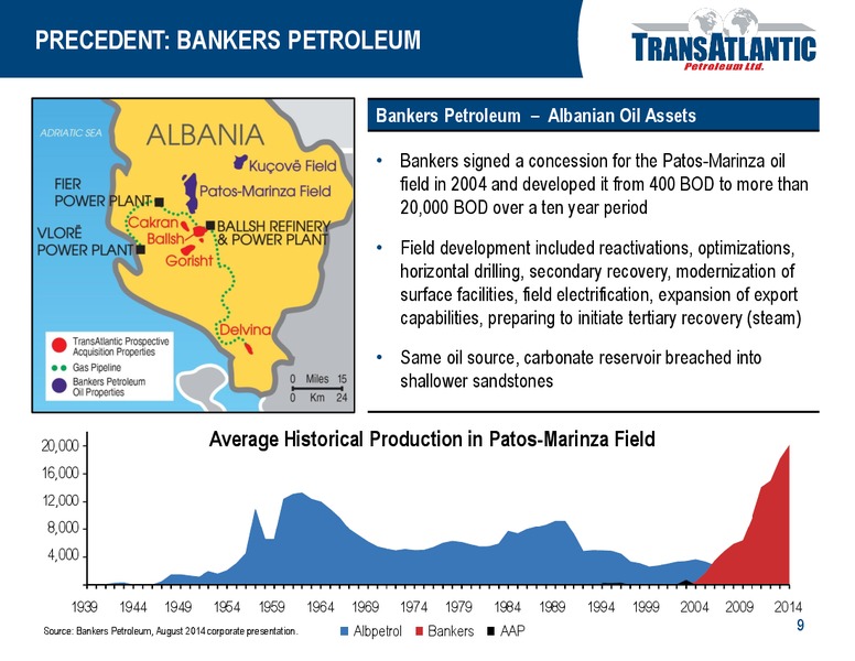 ALBANIA ACQUISITION – Transatlantic Petroleum Ltd. – slide 8