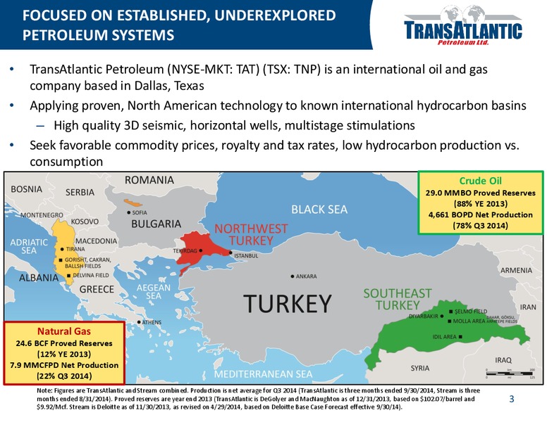 Company Update – Transatlantic Petroleum Ltd. – slide 2